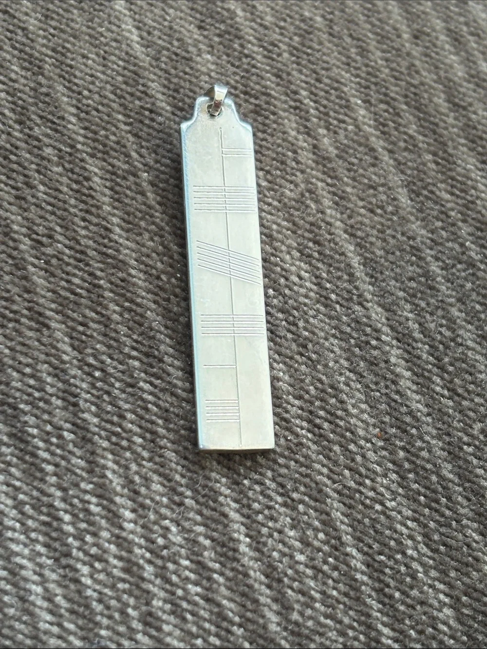 Sterling Silver Rectangular Pendant – Men’s Fine Jewelry